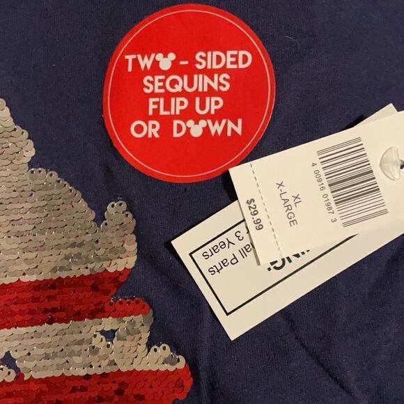 NWT Disney Parks Minnie Mouse Americana Sequin Top - Picture 3 of 4